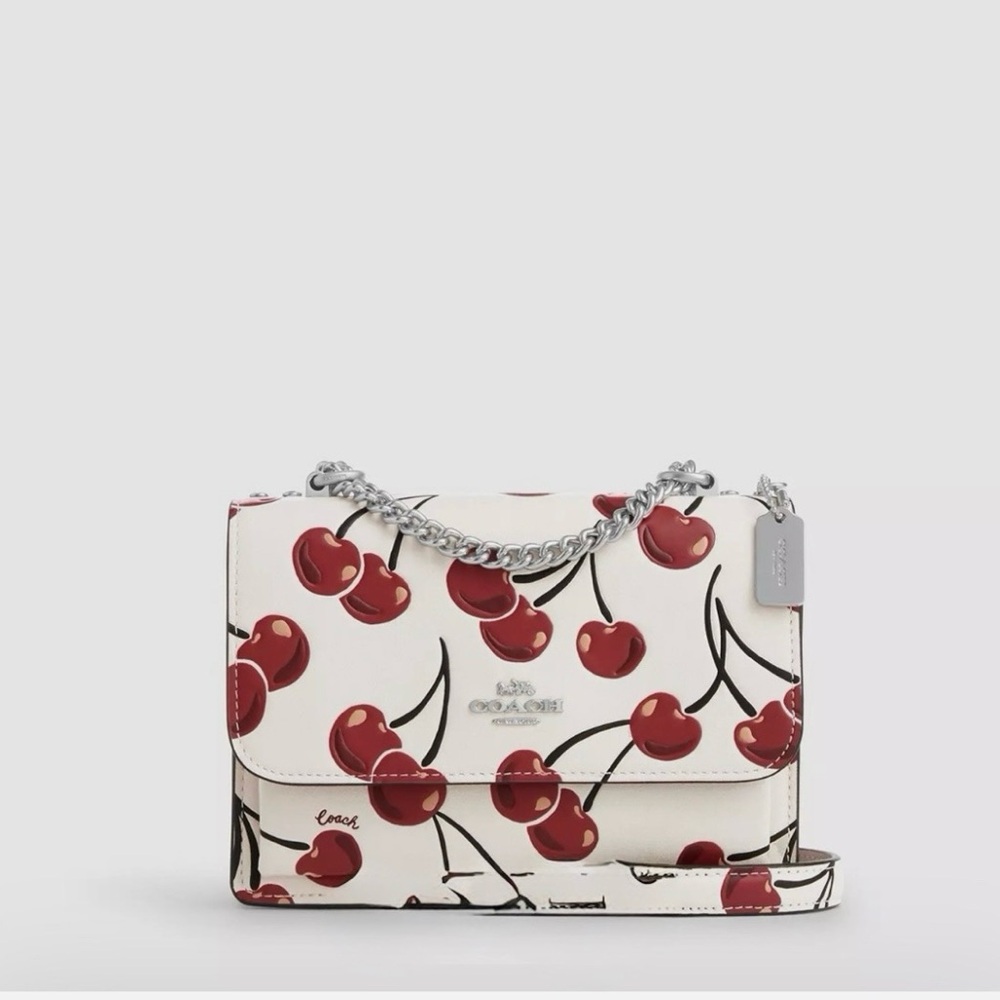 ON HOLD Coach Cherry Print White Crossbody Bag - Picture 3 of 10